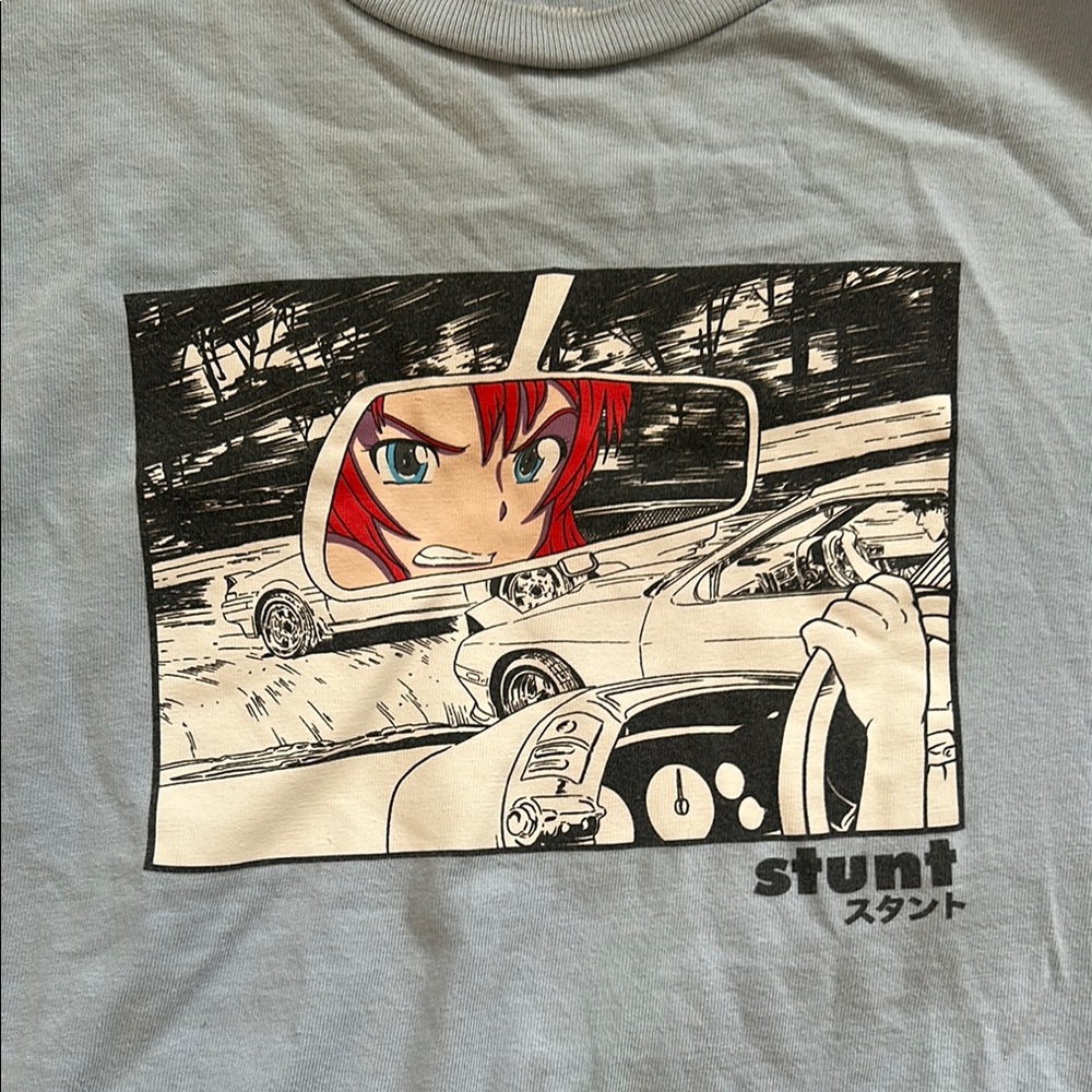 anime girl driving tee shirt